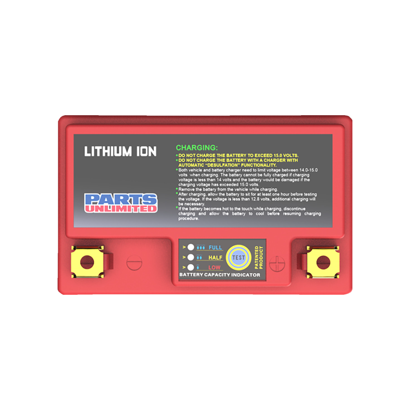 12V 28.8WH Parts Unlimited Lithium Battery (CT70 12V Battery Trays +)