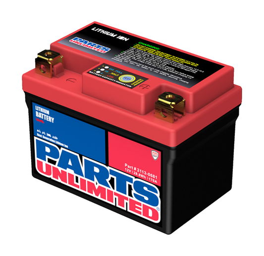 12V 28.8WH Parts Unlimited Lithium Battery (CT70 12V Battery Trays +)