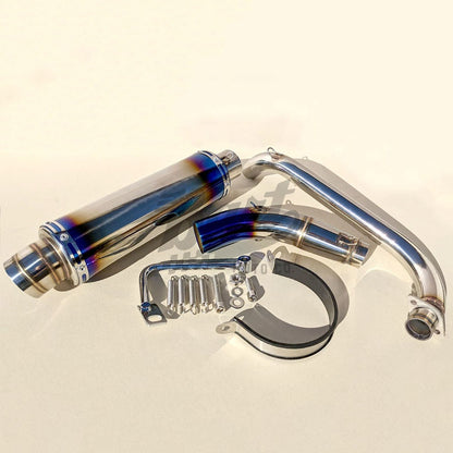 CT70 Stainless Low Blue 3 Piece Exhaust