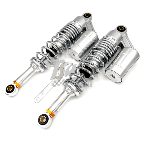 CT70 330MM Performance Gas Filled Reservoir Rear Shock Set - Silver / Chrome