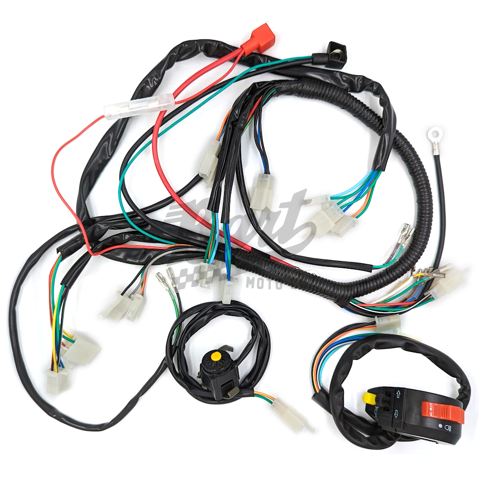 12v Electric Start Basic Lighting Wiring Harness – Bart Moto Co