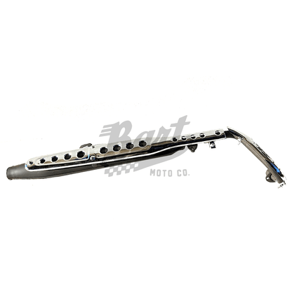 CT70 K1–1982 Black & Chrome Stock-Style Exhaust – 125cc Fitment
