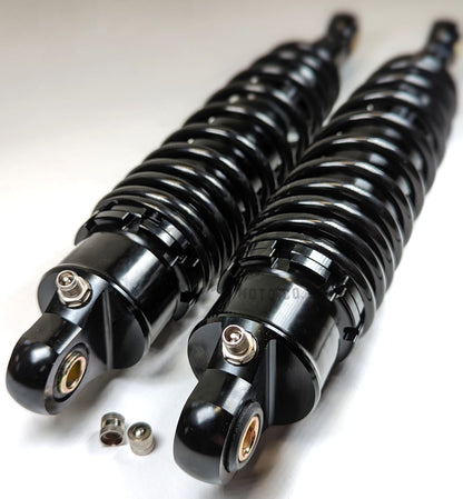 330mm-340mm Performance Gas Filled Rear Shock Set - All Black