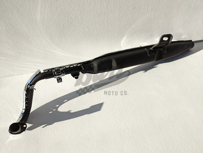 CT70 K1–1982 Black & Chrome Stock-Style Exhaust – 125cc Fitment
