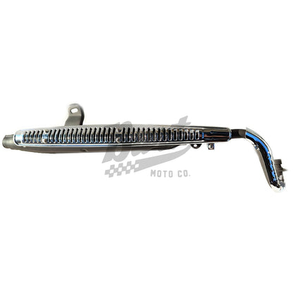 CT70 K0 Black and Chrome Stock Style Rider Exhaust