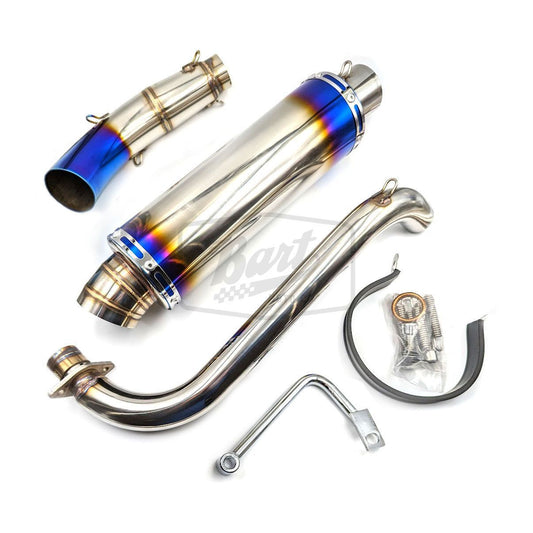 CT70 Stainless Low Blue Exhaust
