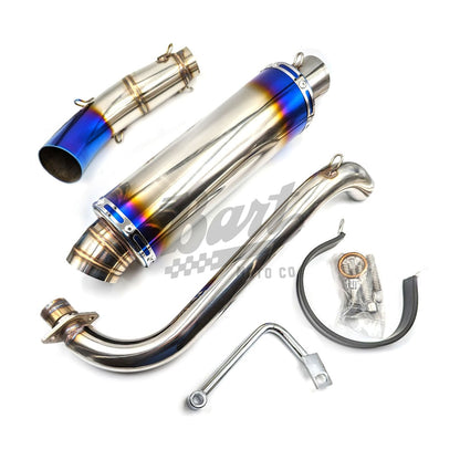 CT70 Stainless Low Blue 3 Piece Exhaust