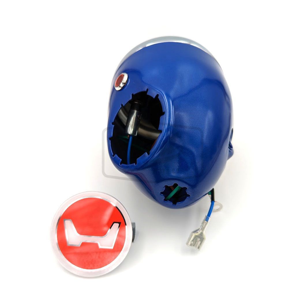 Reproduction Z50 K0-K2 Candy Blue Headlight Bucket Assembly